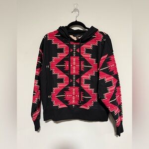 Lauren Ralph Lauren Aztec Southwestern Hoodie Pullover Size Petite Medium